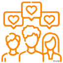 Happy customers milestone icon