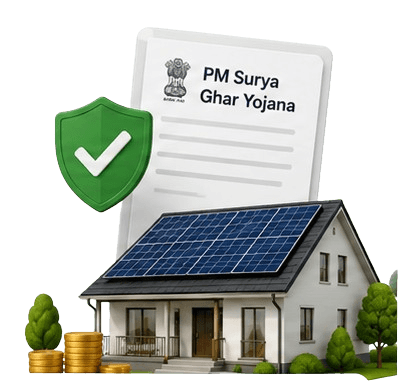 Solar home background for on-grid solar consultation CTA